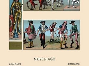Costumes of the Knighthood by Auguste Racinet - Art Print