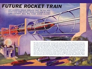 Future Rocket Train by H.W. McCaulley - Art Print