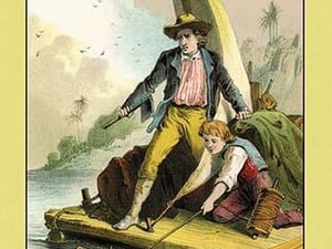 The Swiss Family Robinson: Catching a Turtle - Art Print
