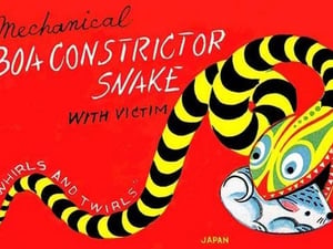 Boa Constrictor Snake with Victim - Art Print