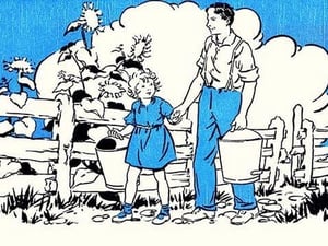 Collecting Milk in Pails by Margaret Hoopes - Art Print