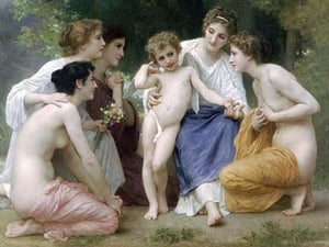 Admiration by William Bouguereau - Art Print