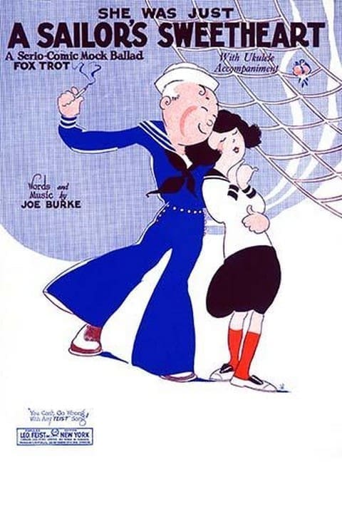 She Was Just A Sailor's Sweetheart by J.R. - Art Print