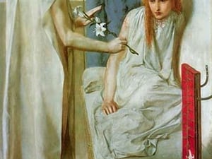 Annunciation by Dante Gabriel Rossetti - Art Print