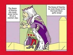 Alice in Wonderland: The King of Hearts by John Tenniel - Art Print