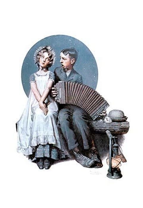 Accordion Player - Art Print