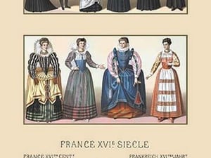 French Bourgeoisie of the Sixteenth Century by Auguste Racinet - Art Print