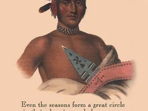 The Seasons Form a Circle by Proverb Native American - Art Print