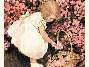 Betty's Posy Shop by Jessie Willcox Smith - Art Print