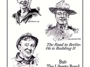 But - The Liberty Bond You Buy - It Backs Them All by James Montgomery Flagg - Art Print