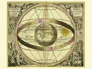 Sceno Systematis Ptolemaici by Andreas Cellarius - Art Print