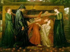 Dante's Dream at the Time of the Death of Beatrice by Dante Gabriel Rossetti - Art Print