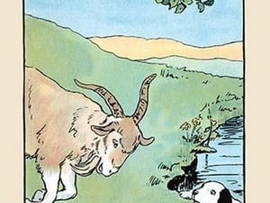 Billy Goat wont Let them Out by Julia Dyar Hardy - Art Print
