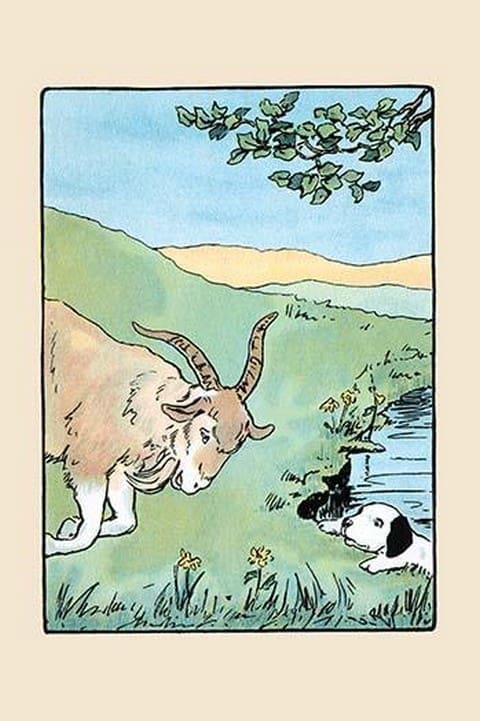 Billy Goat wont Let them Out by Julia Dyar Hardy - Art Print
