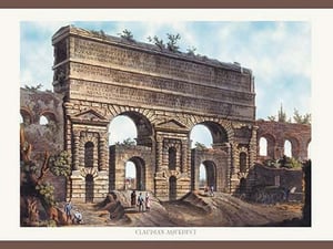 Claudian Aqueduct by M. DuBourg - Art Print