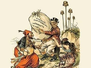 Judge: John Bull Hated to Drop His Bundle by Victor - Art Print