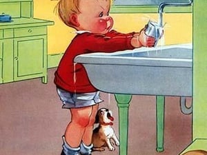 Twist the Faucet Daily by Mildred Plew Merryman - Art Print