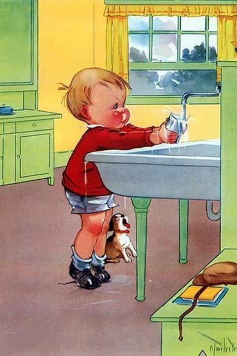 Twist the Faucet Daily by Mildred Plew Merryman - Art Print