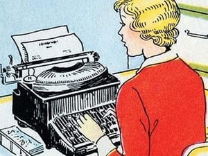 Typist by Julia Letheld Hahn - Art Print
