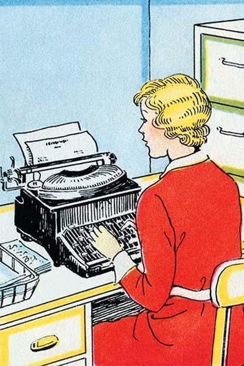 Typist by Julia Letheld Hahn - Art Print