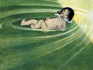 With Nothing On by Jessie Willcox Smith - Art Print