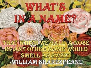 What's in a Name? by William Shakespeare - Art Print