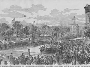 Troops Drill in Washington