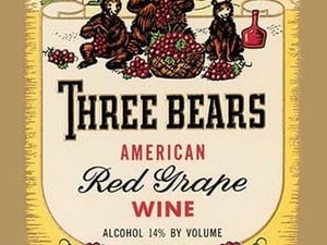 Extra Rich Three Bears American Red Grape Wine - Art Print