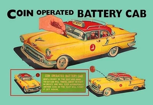 Coin Operated Battery Cab - Art Print