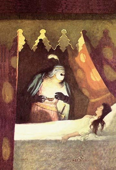 Wallace Rescues Helen by N.C. Wyeth - Art Print