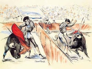Cartel De Toros Sin Texto de Plaza Partida by Jerome Rogen - Art Print