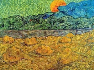 Rising Moon by Vincent van Gogh - Art Print