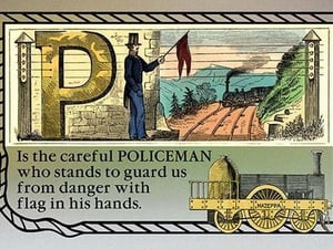 P is the Careful Policeman - Art Print
