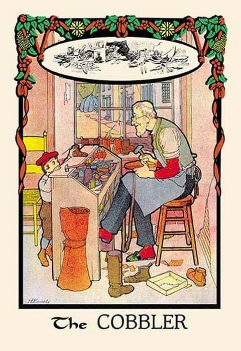 The Cobbler by H.O. Kennedy - Art Print