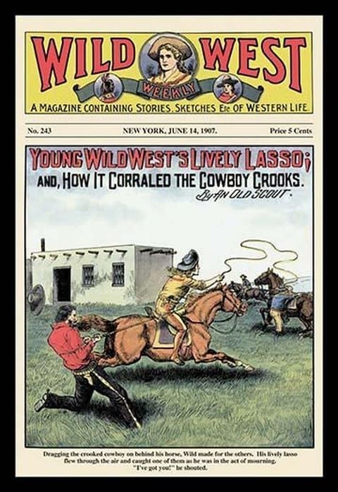 Wild West Weekly: Young Wild West's Lively Lasso - Art Print