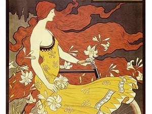 American Crescent Cycles by Alphonse Mucha - Art Print