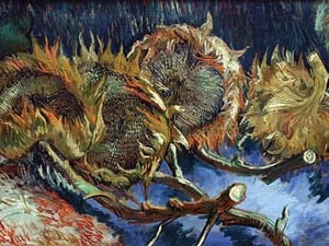 Four Sunflowers Gone to Seed by Vincent van Gogh - Art Print