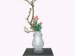 Mokuren & Yuri (Magnolia and Lily) in Kenryu by Josiah Conder #2 - Art Print