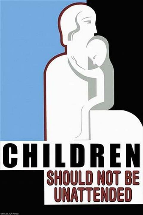 Children Should not be Unattended by Wilbur Pierce - Art Print