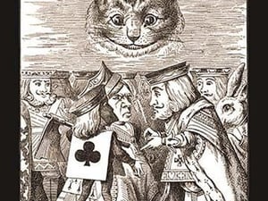 Through the Looking Glass: The Dispute by John Tenniel - Art Print