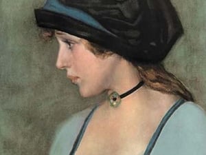 Kissing Her Hair - Art Print