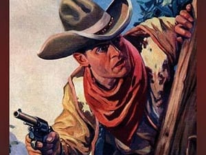Western Story Magazine: On the Black Ridge - Art Print