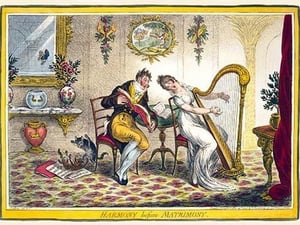 Harmony before Matrimony by James Gillray - Art Print