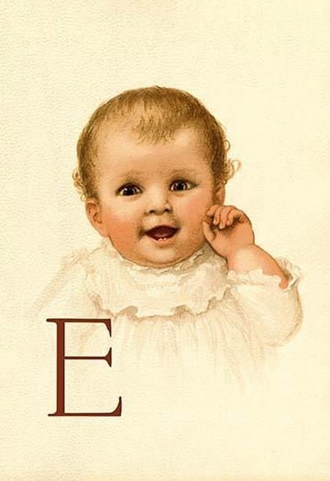 Baby Face E by Ida Waugh - Art Print