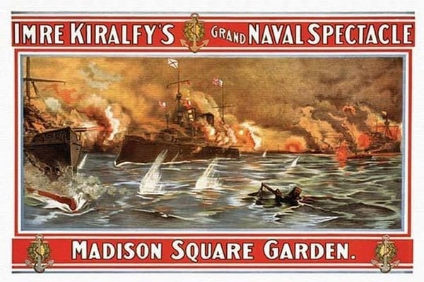 Imre Kiralfy's grand naval spectacle by Strobridge Litho. - Art Print