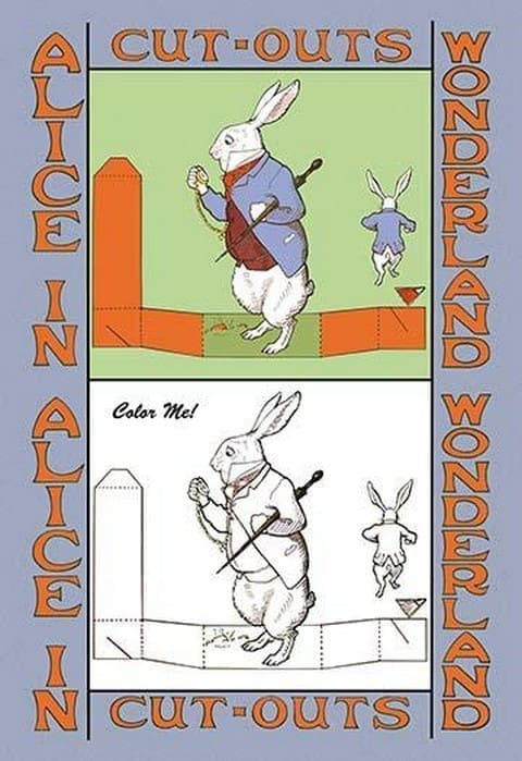 Alice in Wonderland: Late for an Important Date - Color Me! by John Tenniel - Art Print