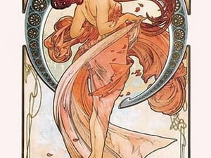 Dance (Rose) by Alphonse Mucha - Art Print