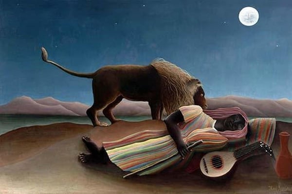 Sleeping Gypsy by Henri Rousseau - Art Print