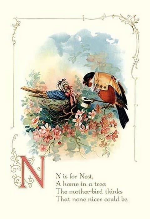 N is for Nest - Art Print