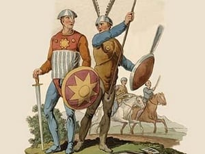Military Costume of the Gothic Nations on the Western Coast of the Baltic - Art Print